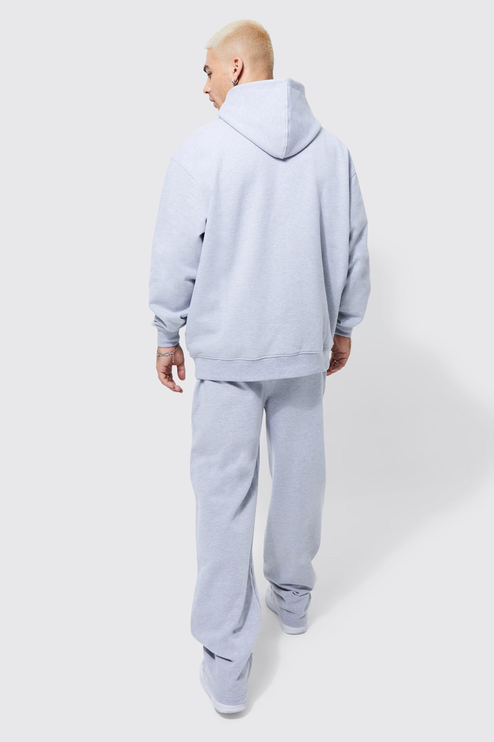 Boohoo mens cheap grey tracksuit